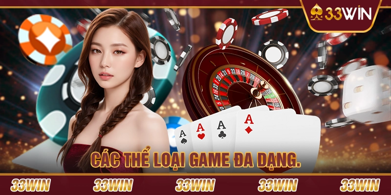 Các thể loại game đa dạng.