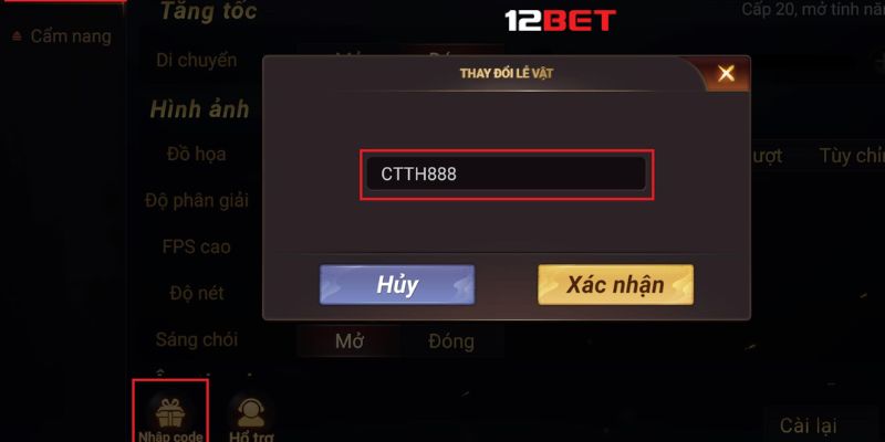 Cách nhận giftcode 12bet miễn phí dễ dàng cho người chơi